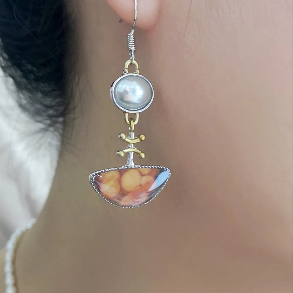 Elodi™ | Orecchini retrò arancioni