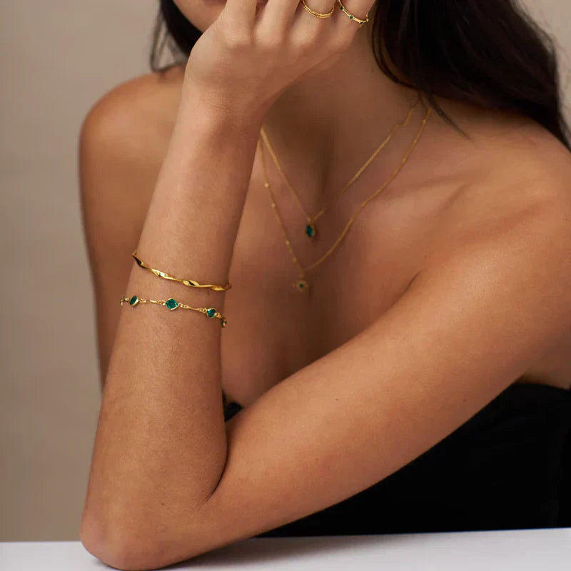 Emeralda™ | Bracciale a catena con maglie in oro