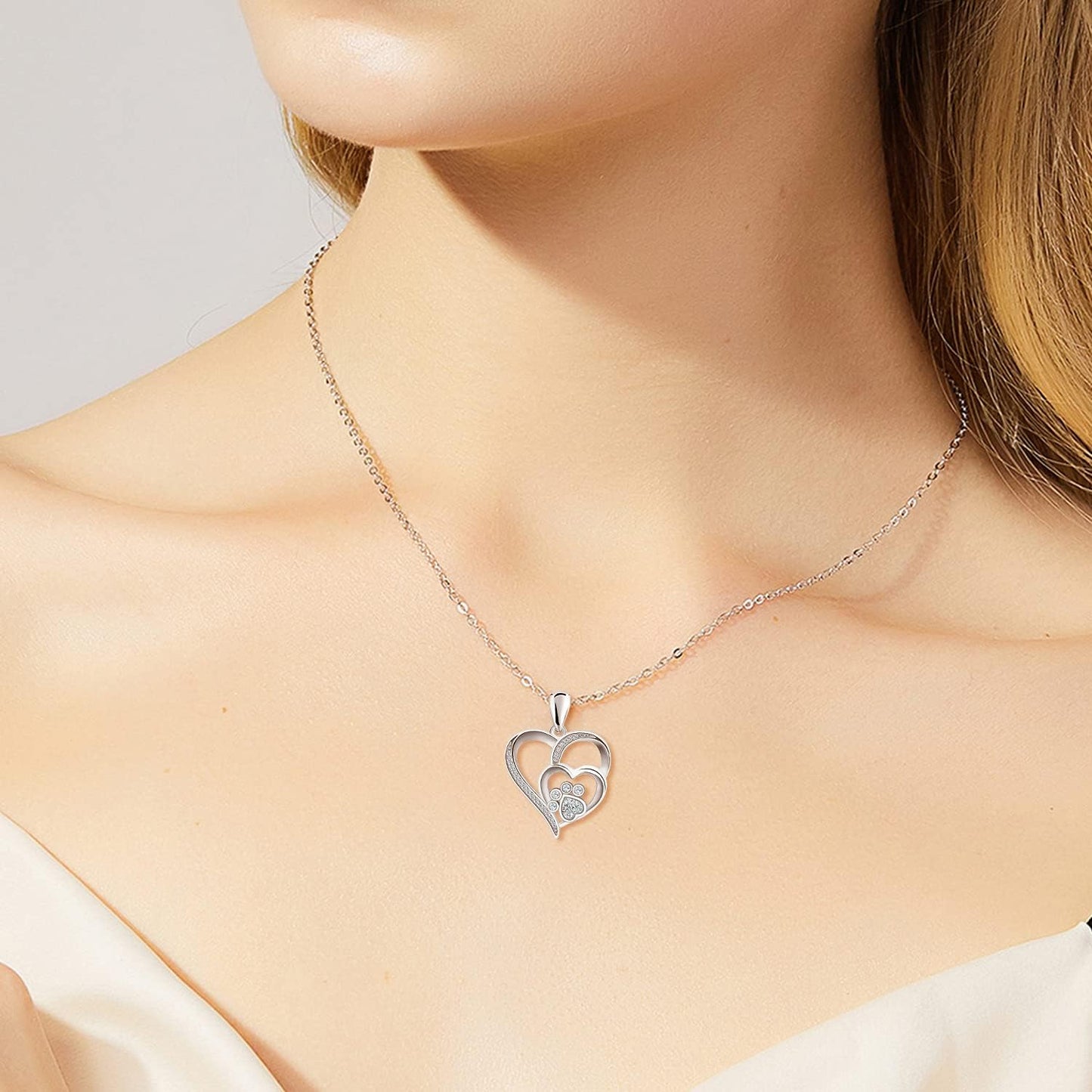 Inolt™ | Collana con zampa e cuore in argento