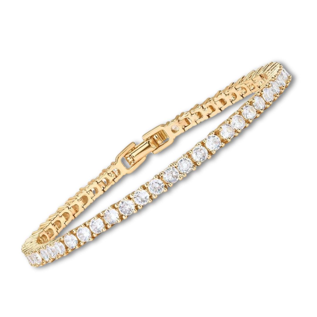 Lustra™ | Bracciale tennis in oro e moissanite 
