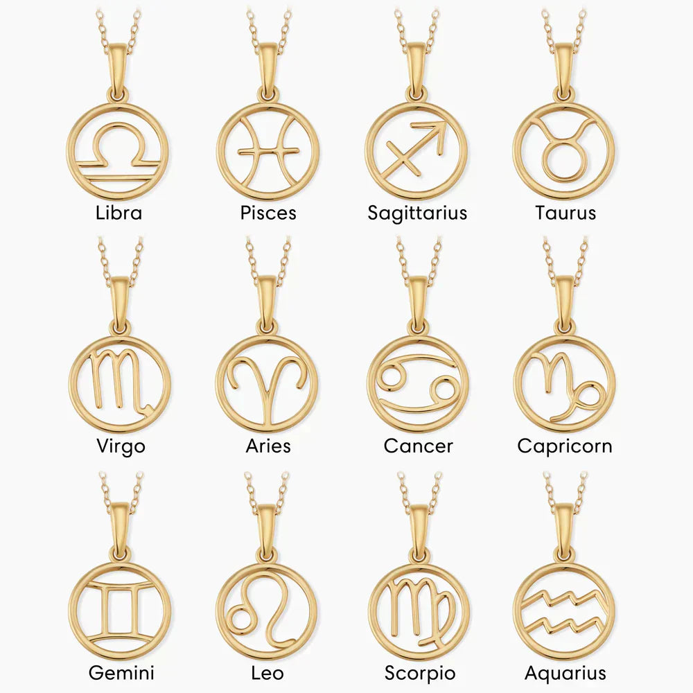 Zodia™ | Collana con segno zodiacale in oro