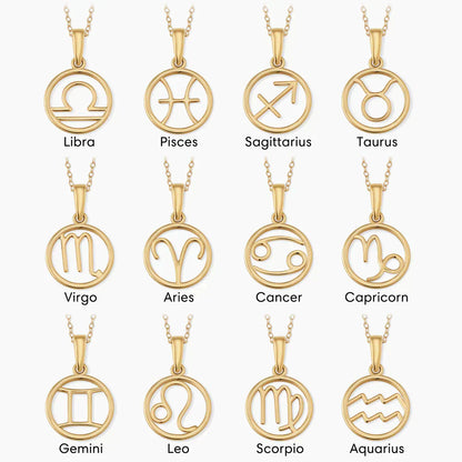 Zodia™ | Collana con segno zodiacale in oro