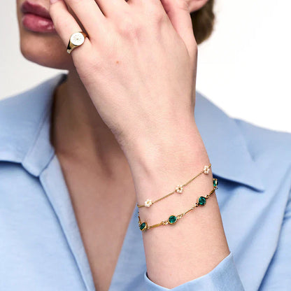Emeralda™ | Bracciale a catena con maglie in oro 