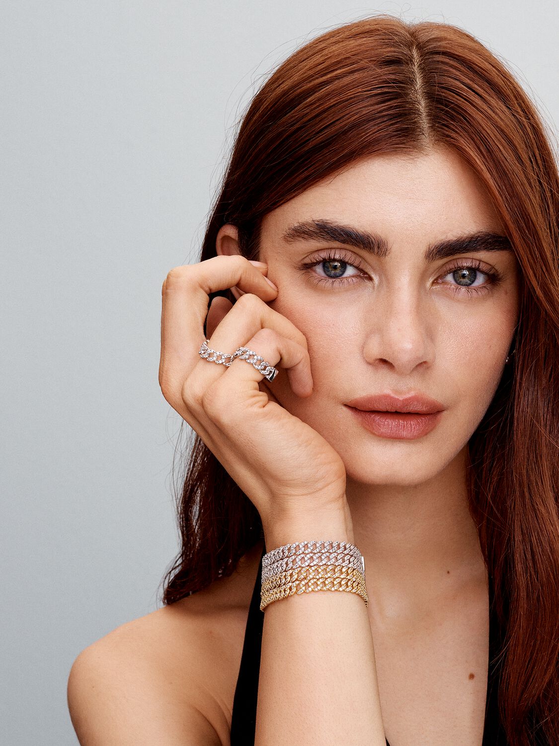 Cubo™ | Bracciale cubano in oro e moissanite 