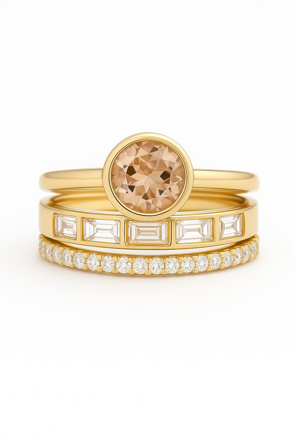 Elegant™ | Anello da donna in oro con intarsi di cristallo