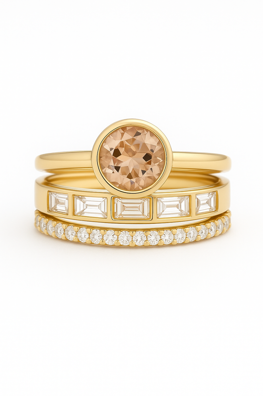 Elegant™ | Anello da donna in oro con intarsi di cristallo