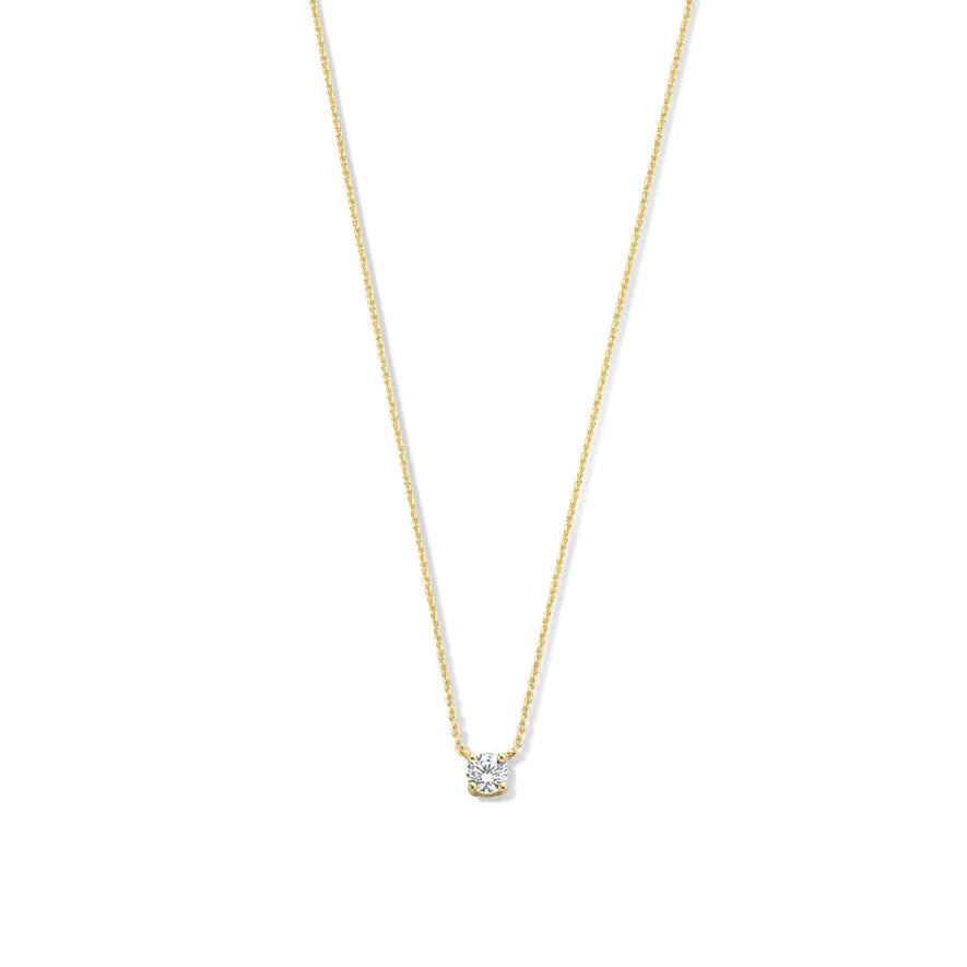Clea™ | Collana con pietra di moissanite in oro 