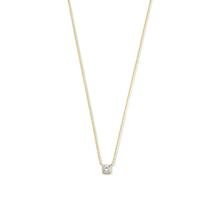 Clea™ | Collana con pietra di moissanite in oro 