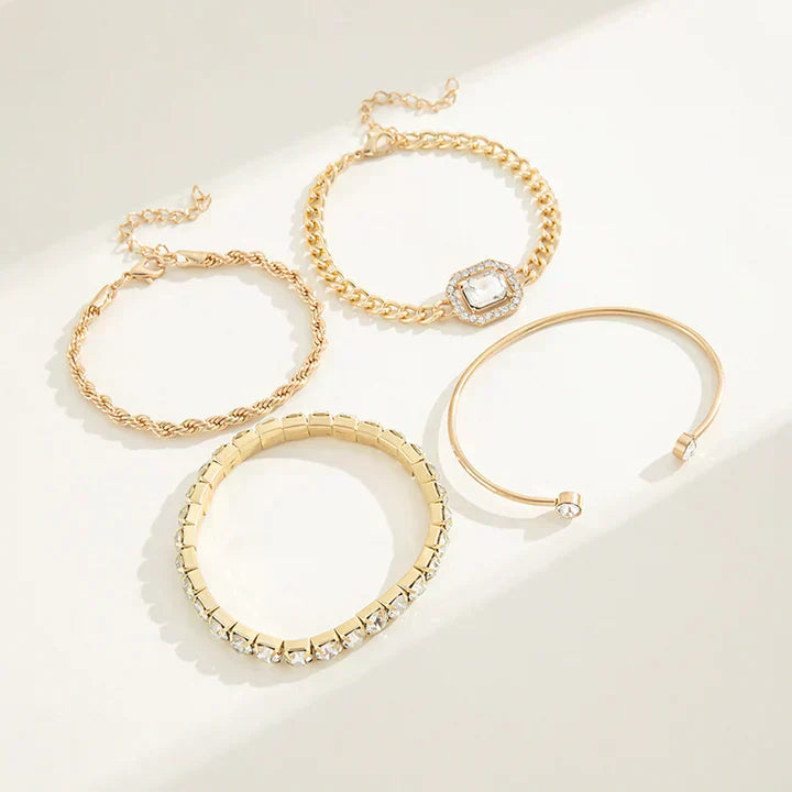 Domizia™ | Set di braccialetti Calvina in oro 