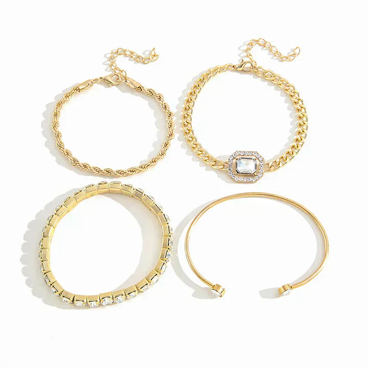 Domizia™ | Set di braccialetti Calvina in oro 